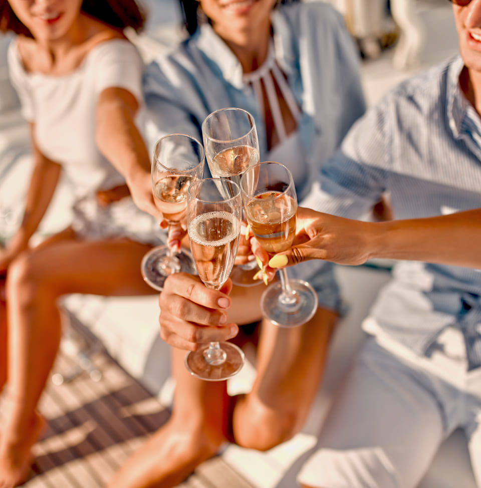 people making a toast